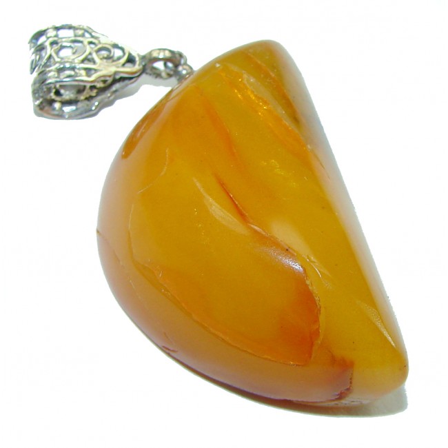 Real Beauty authentic Baltic Amber .925 Sterling Silver handcrafted pendant