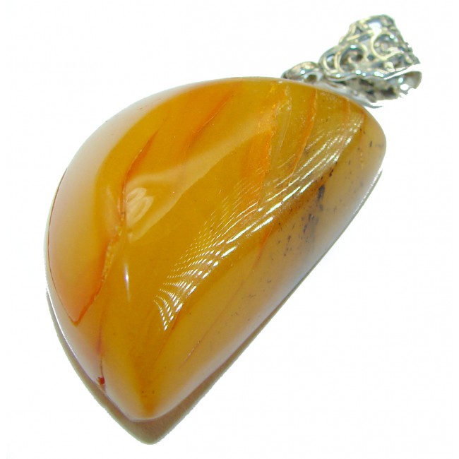 Real Beauty authentic Baltic Amber .925 Sterling Silver handcrafted pendant