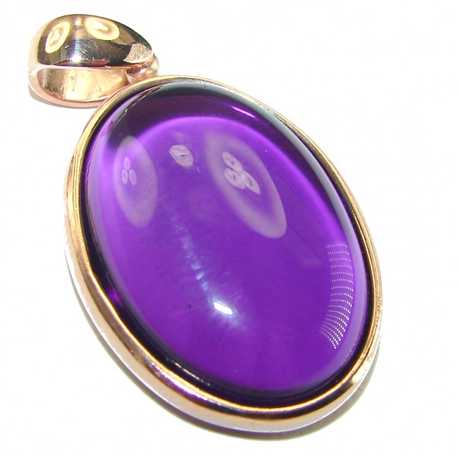 Vintage Design Amethyst 14K Gold over .925 Sterling Silver handcrafted Pendant