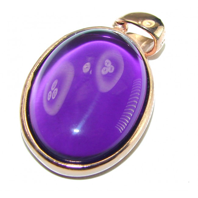 Vintage Design Amethyst 14K Gold over .925 Sterling Silver handcrafted Pendant