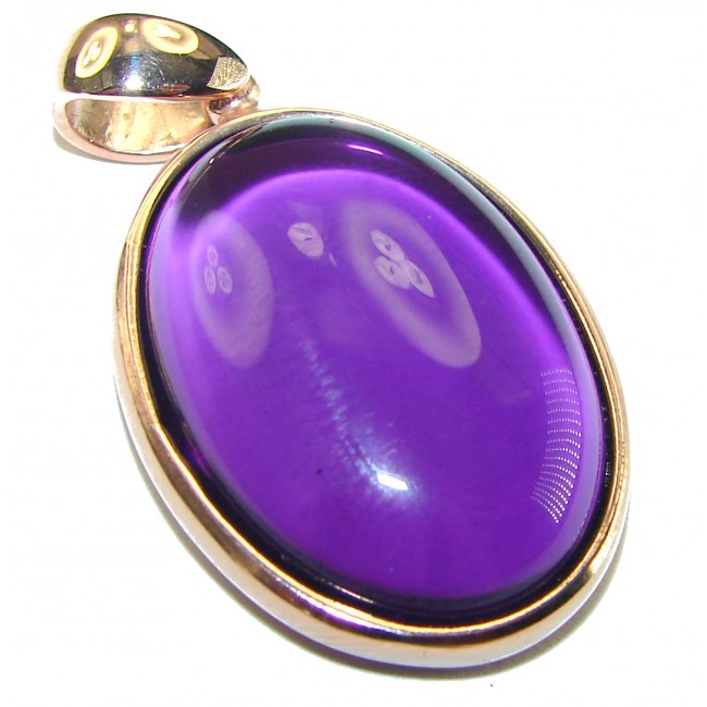 Vintage Design Amethyst 14K Gold over .925 Sterling Silver handcrafted Pendant