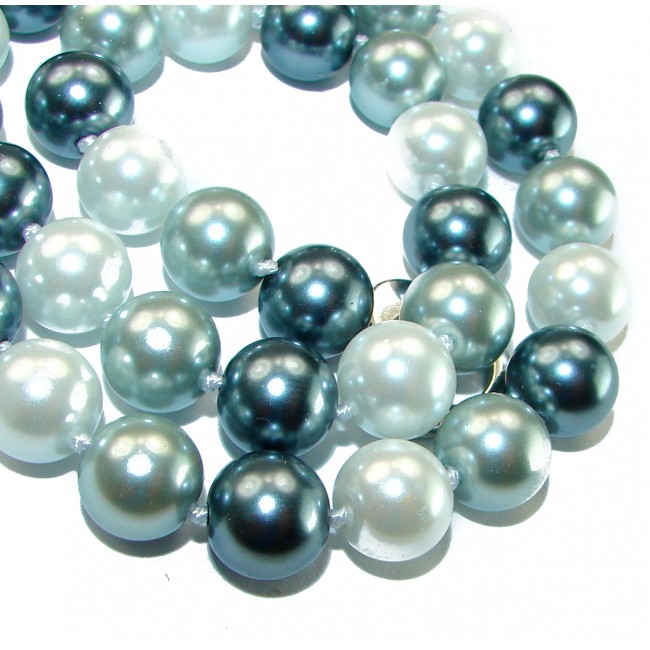 Precious black and white freshwater Pearl .925 Sterling Silver handcrafted Necklace