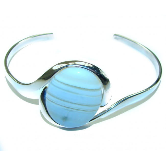 Owhyee Blue Opal - Owhyee Opal .925 Sterling Silver Handcrafted Bracelet / Cuff