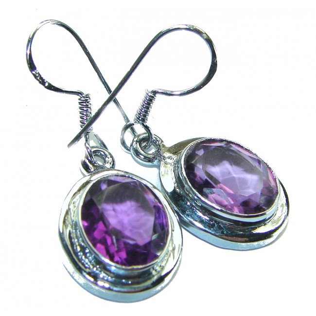 Purple Beauty authentic Amethyst .925 Sterling Silver handcrafted earrings