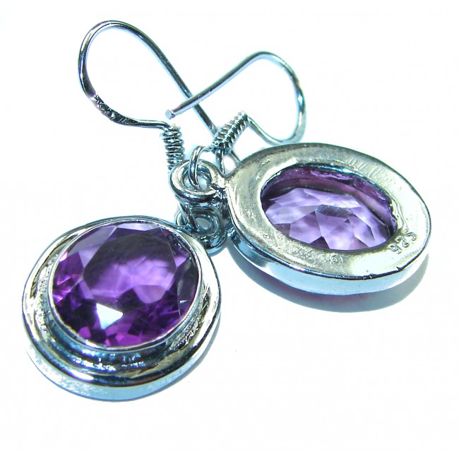 Purple Beauty authentic Amethyst .925 Sterling Silver handcrafted earrings