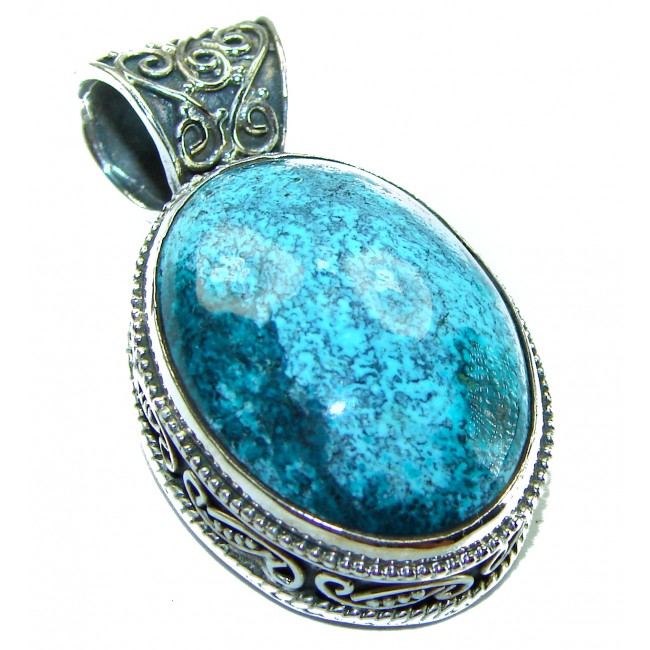 Arizona Beauty Natural Natural Turquoise .925 Sterling Silver handmade pendant