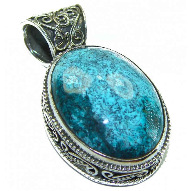 Arizona Beauty Natural Natural Turquoise .925 Sterling Silver handmade pendant