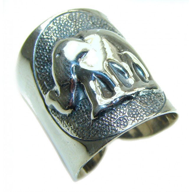 Lucky Elephant Large Bali made .925 Sterling Silver handcrafted Ring s. 7