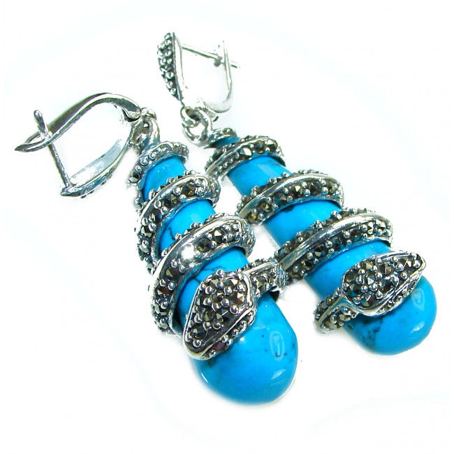 Boa Snakes Turquoise .925 Sterling Silver handcrafted Earrings