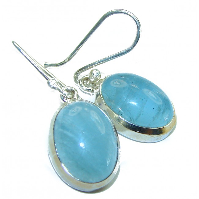 Authentic Aquamarine .925 Sterling Silver Handcrafted earrings