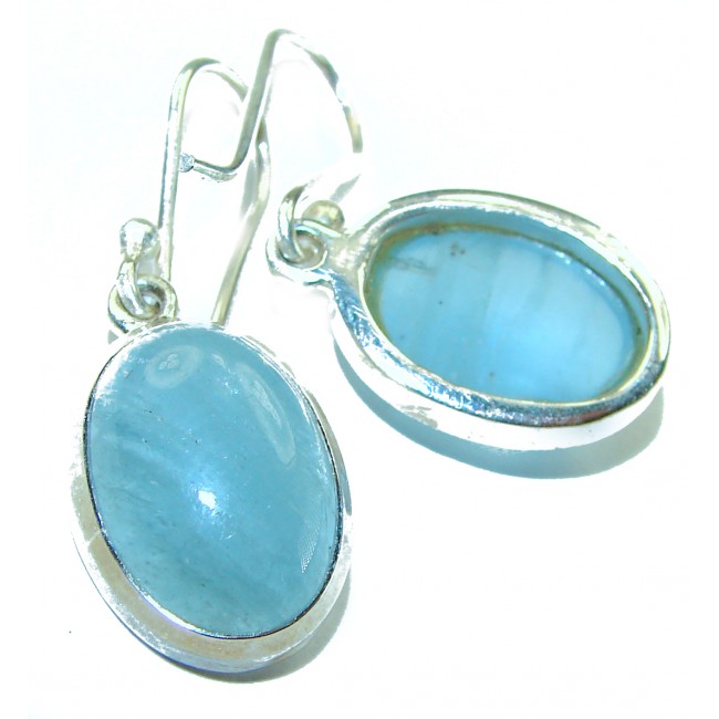 Authentic Aquamarine .925 Sterling Silver Handcrafted earrings