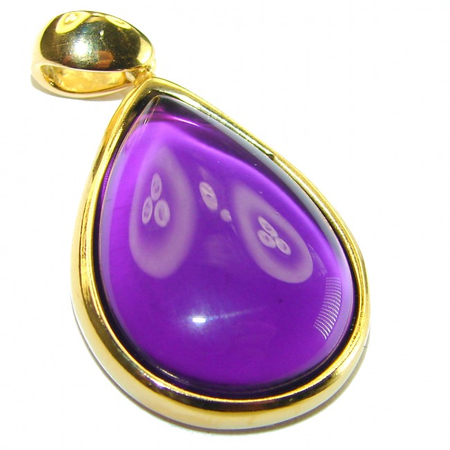 Vintage Design Amethyst 14K Rose Gold over .925 Sterling Silver handcrafted Pendant