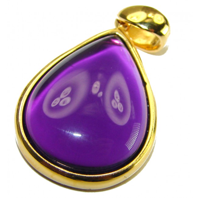 Vintage Design Amethyst 14K Rose Gold over .925 Sterling Silver handcrafted Pendant