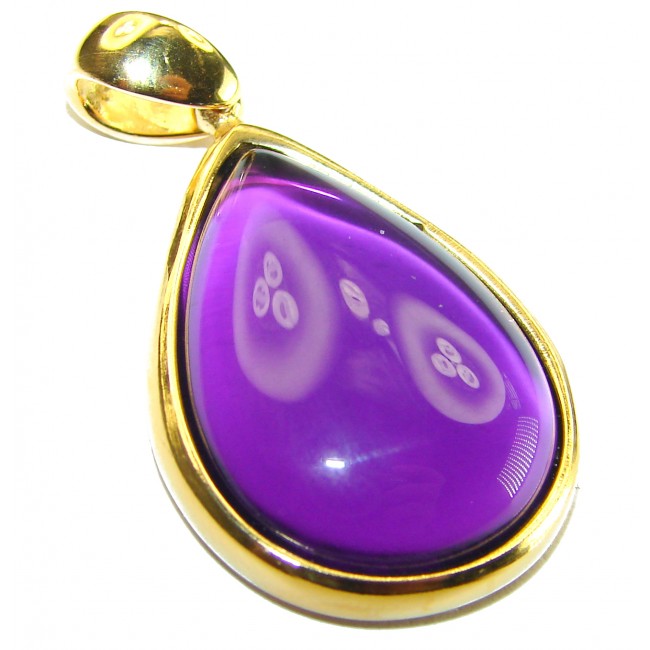 Vintage Design Amethyst 14K Rose Gold over .925 Sterling Silver handcrafted Pendant