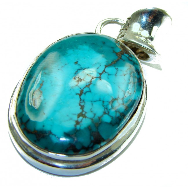 Arizona Beauty Natural Natural Turquoise .925 Sterling Silver handmade pendant