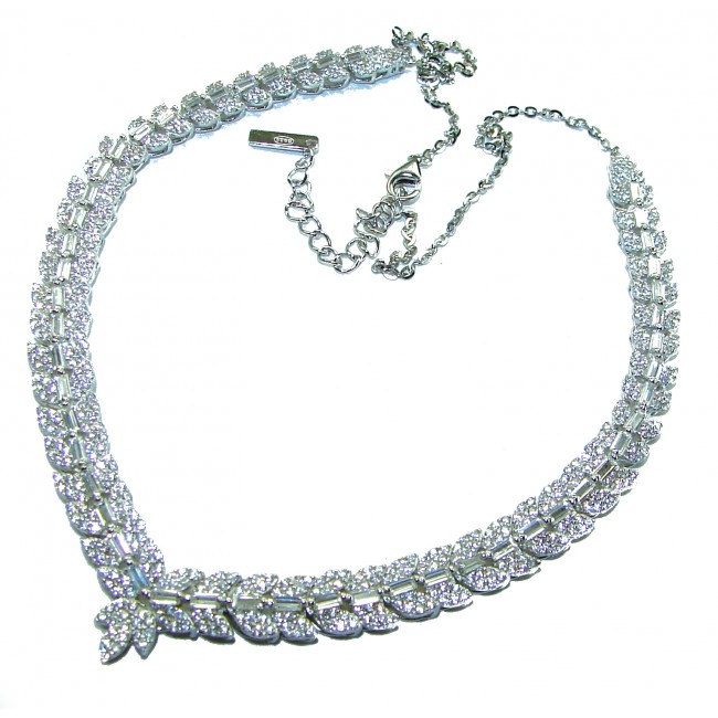 Exclusive White Topaz .925 Sterling Silver handcrafted necklace