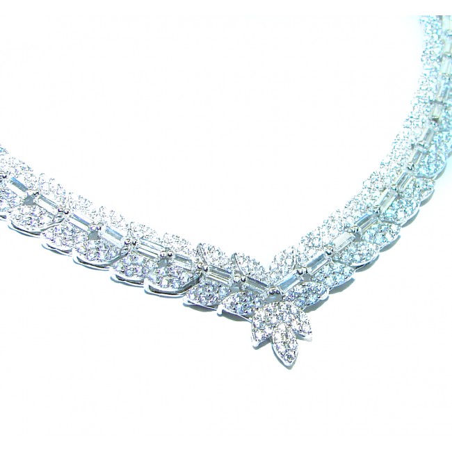 Exclusive White Topaz .925 Sterling Silver handcrafted necklace