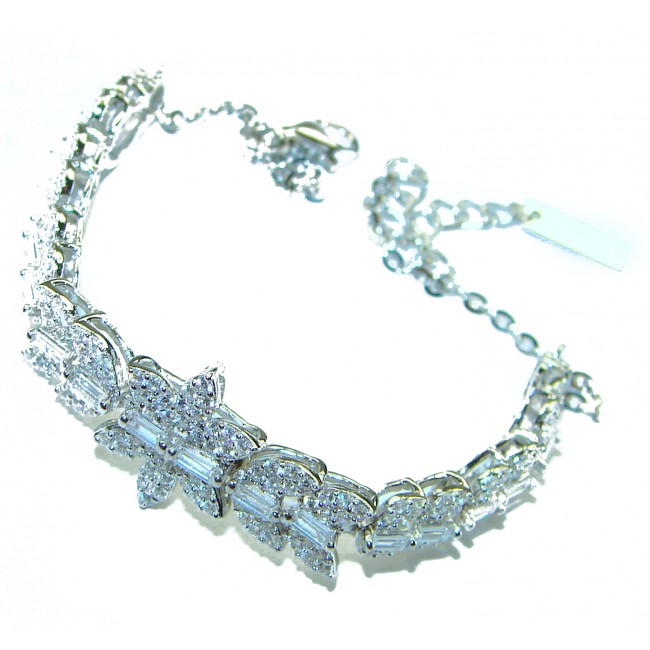 Dazzling Star Exclusive White Topaz .925 Sterling Silver handcrafted .925 Sterling Silver Bracelet