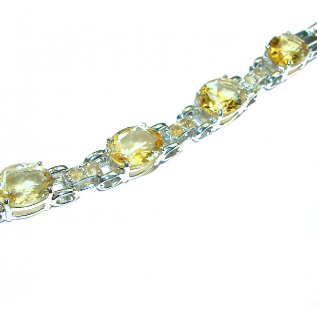 Genuine Citrine .925 Sterling Silver handcrafted Bracelet