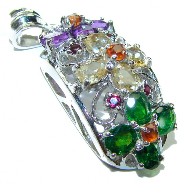 Genuine Authentic Multigem .925 Sterling Silver handcrafted Pendant