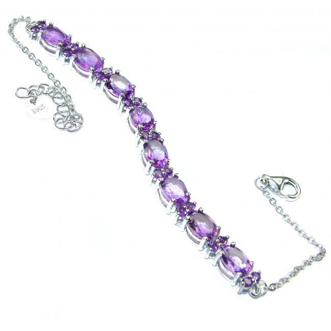 Purple Beauty authentic African Amethyst .925 Sterling Silver handcrafted Bracelet