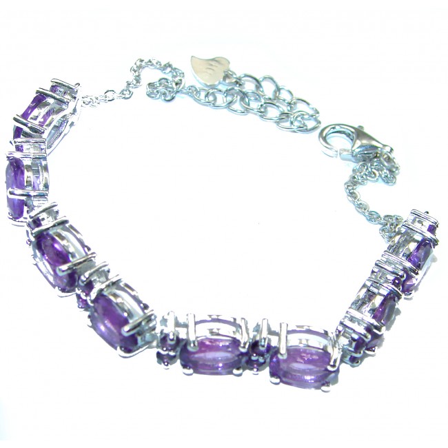 Purple Beauty authentic African Amethyst .925 Sterling Silver handcrafted Bracelet