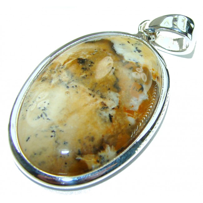 Top quality Picture Jasper .925 Sterling Silver handmade Pendant