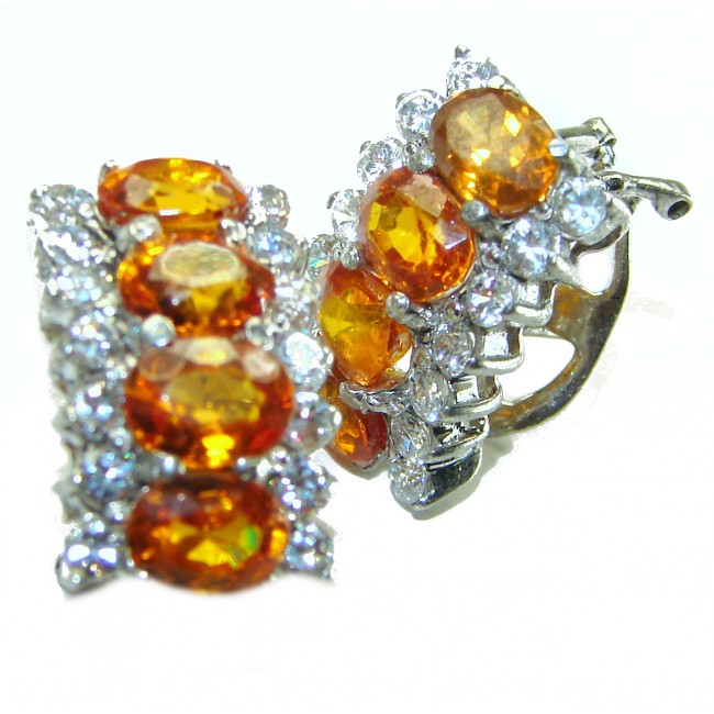 Exclusive authentic Citrine .925 Sterling Silver handmade Earrings