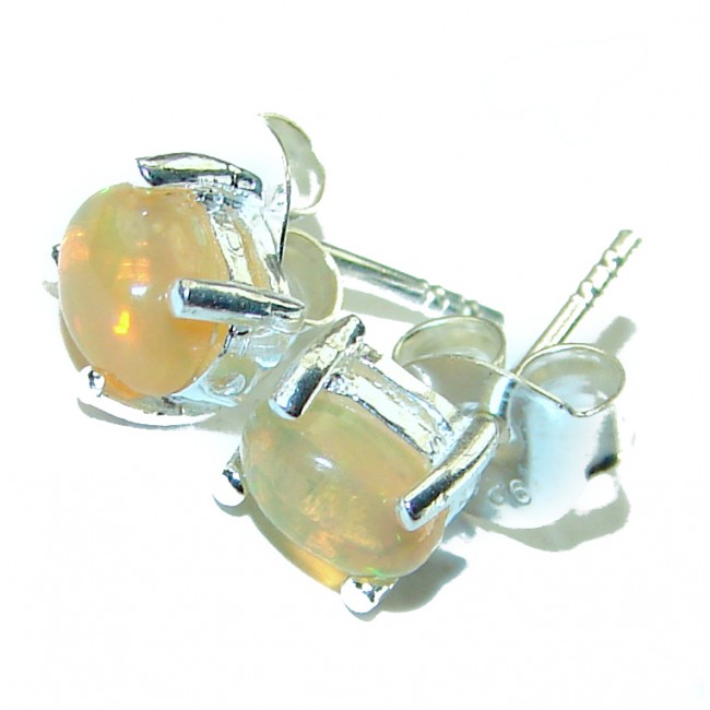 Golden Cascade Ethiopian Opal .925 Sterling Silver handcrafted earrings