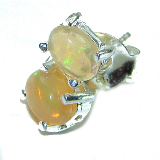 Golden Cascade Ethiopian Opal .925 Sterling Silver handcrafted earrings