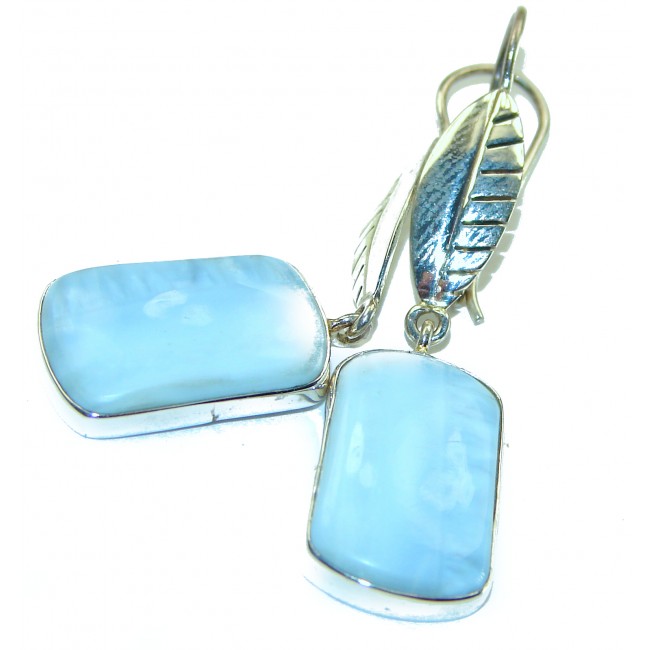 Angel Blue Angelite .925 Sterling Silver handcrafted earrings