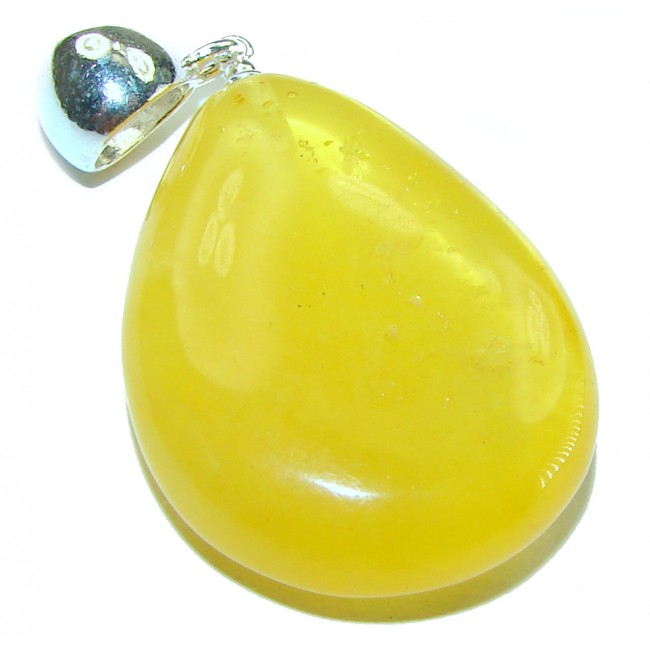 Butterscotch Baltic Amber .925 Sterling Silver handmade Pendant