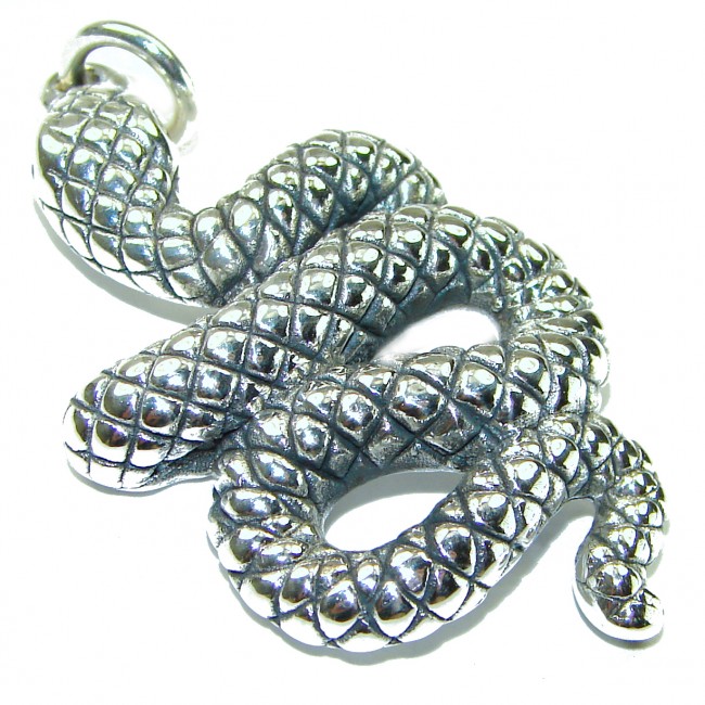 Boa Snake .925 Sterling Silver Bali made Pendant