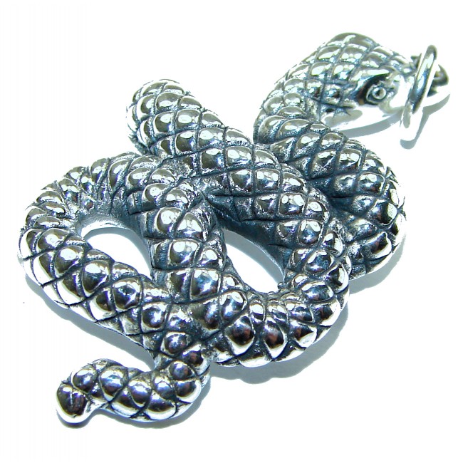 Boa Snake .925 Sterling Silver Bali made Pendant