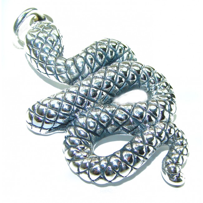 Boa Snake .925 Sterling Silver Bali made Pendant