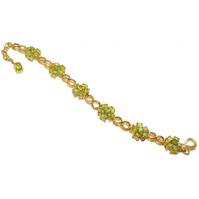 Alessia authentic Peridot 14K Gold over .925 Sterling Silver handmade Bracelet