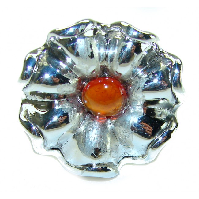 Natural Beauty Garnet .925 Sterling silver Italy Made ring s. 7