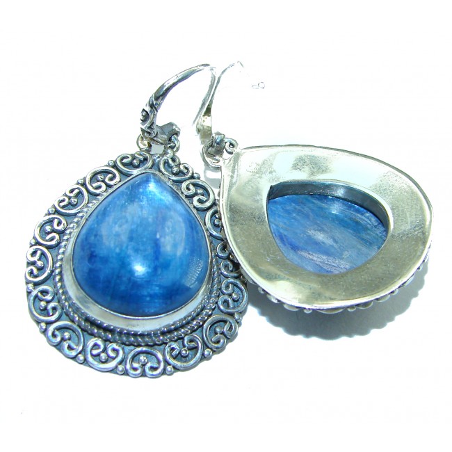 Huge - Best quality 45.5 carat African Kyanite .925 Sterling Silver handcrafted earrings