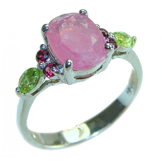 Unique design 5.5 carat Ruby .925 Sterling Silver Handcrafted Ring size 7 1/2