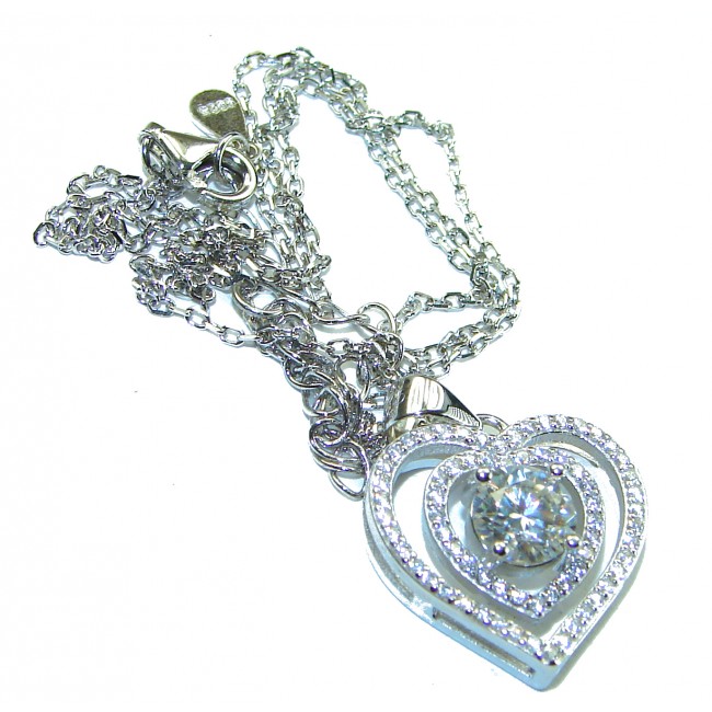 Pure in Heart Exclusive White Topaz .925 Sterling Silver handcrafted necklace