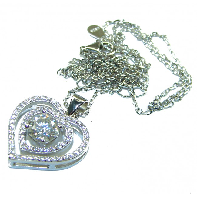 Pure in Heart Exclusive White Topaz .925 Sterling Silver handcrafted necklace