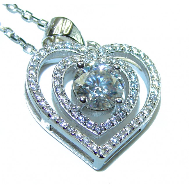 Pure in Heart Exclusive White Topaz .925 Sterling Silver handcrafted necklace