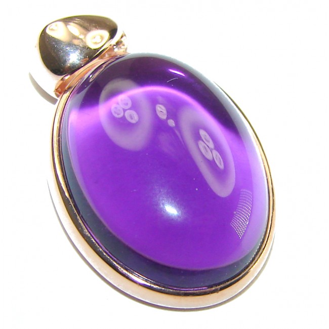 Vintage Design Amethyst 14K Gold over .925 Sterling Silver handcrafted Pendant