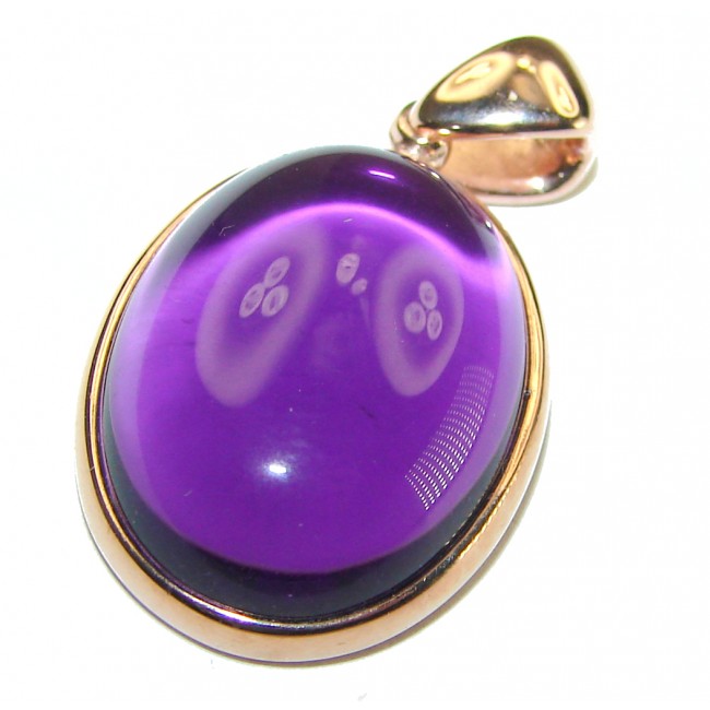 Vintage Design Amethyst 14K Gold over .925 Sterling Silver handcrafted Pendant