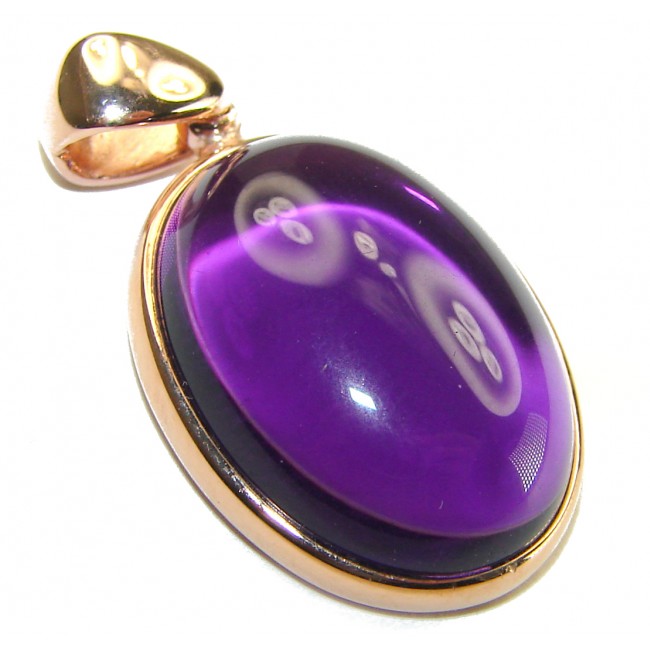 Vintage Design Amethyst 14K Gold over .925 Sterling Silver handcrafted Pendant