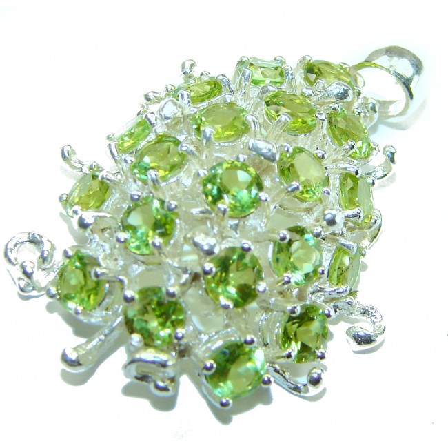 Real Beauty 45.5 carat Authentic Peridot .925 Sterling Silver handmade Pendant