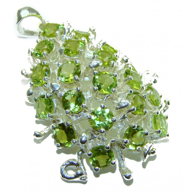 Real Beauty 45.5 carat Authentic Peridot .925 Sterling Silver handmade Pendant