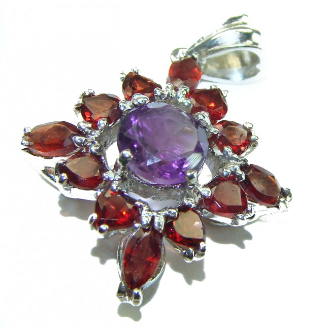 Vintage Design Amethyst .925 Sterling Silver handcrafted Pendant