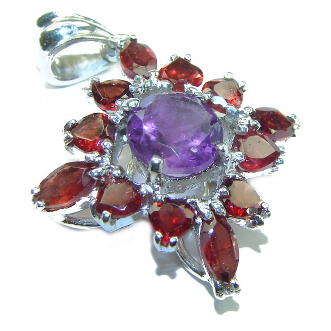 Vintage Design Amethyst .925 Sterling Silver handcrafted Pendant