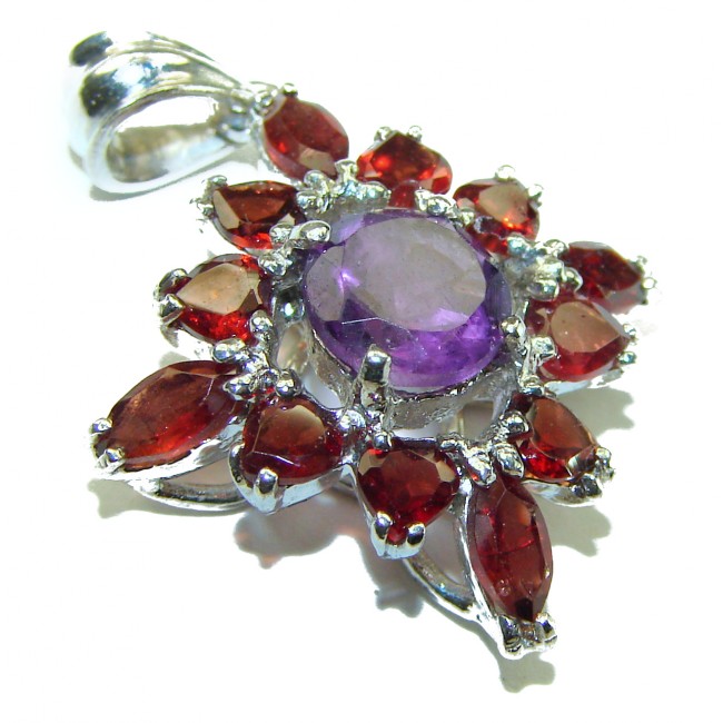 Vintage Design Amethyst .925 Sterling Silver handcrafted Pendant